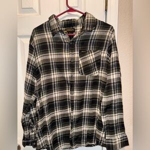 Stanley Men's Green and Black Plaid Button Down Shirt